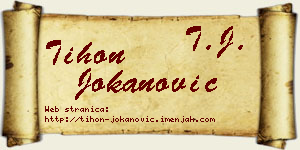 Tihon Jokanović vizit kartica